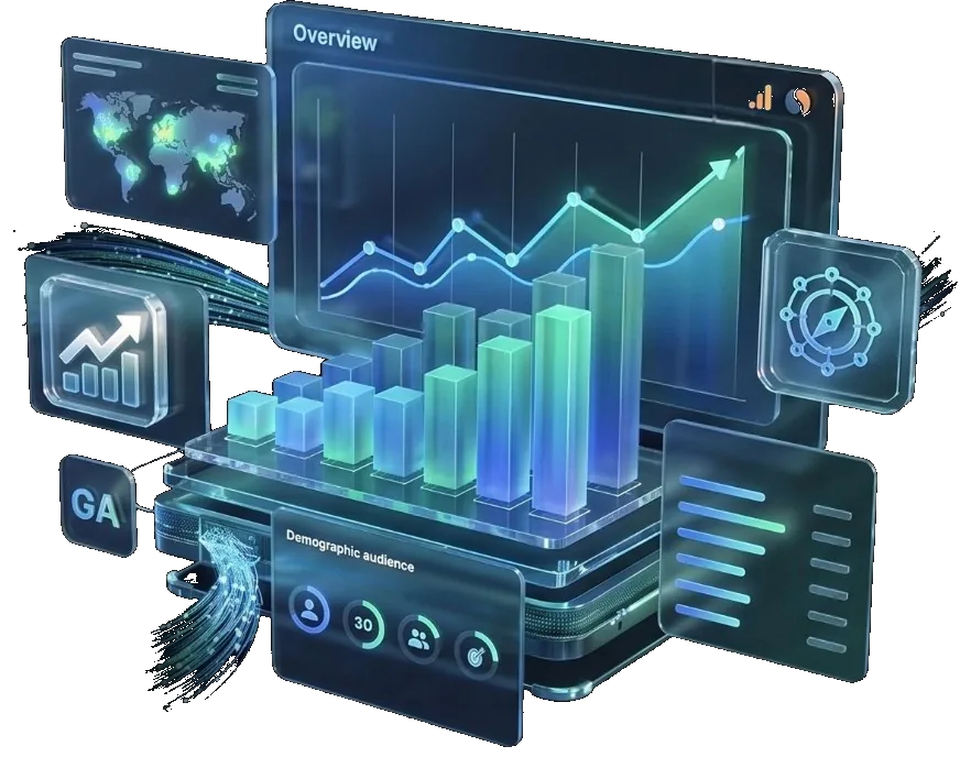 Analytics report showing sessions by channel beside conversion rate, the two views your team needs weekly.