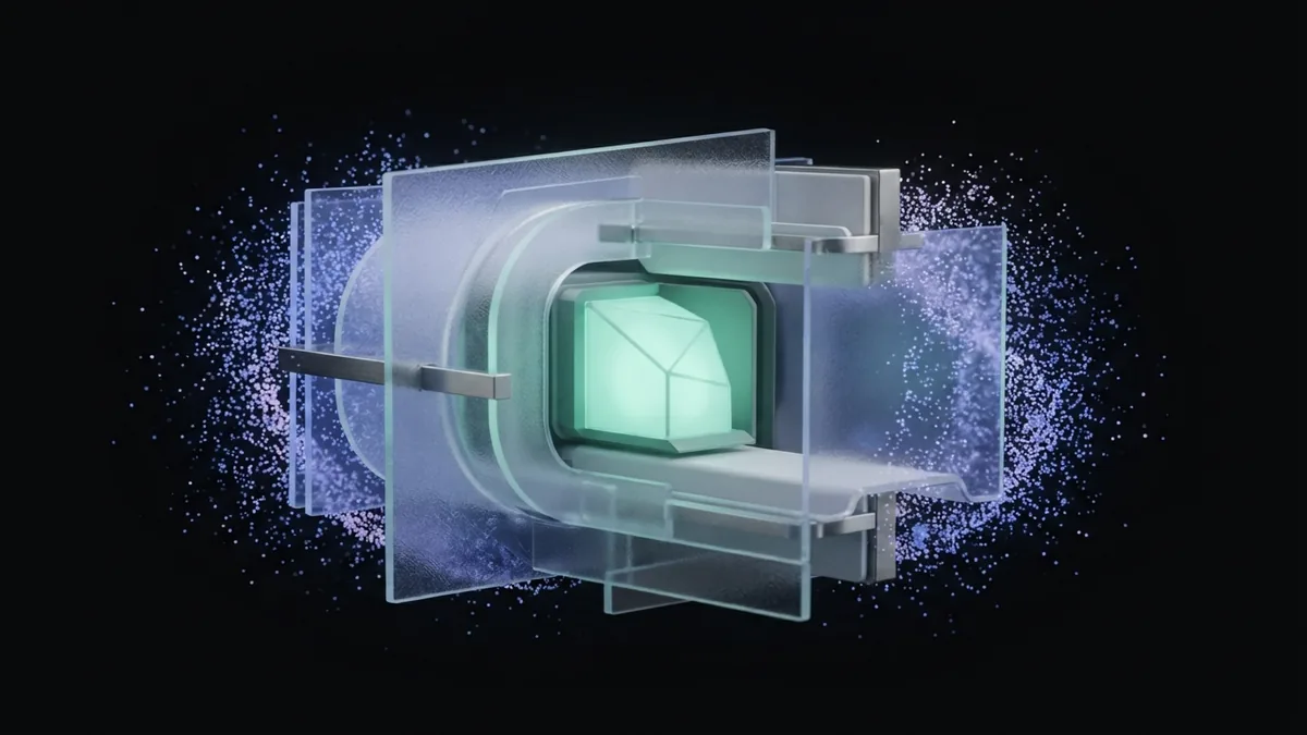 Protected glass access module within layered security planes