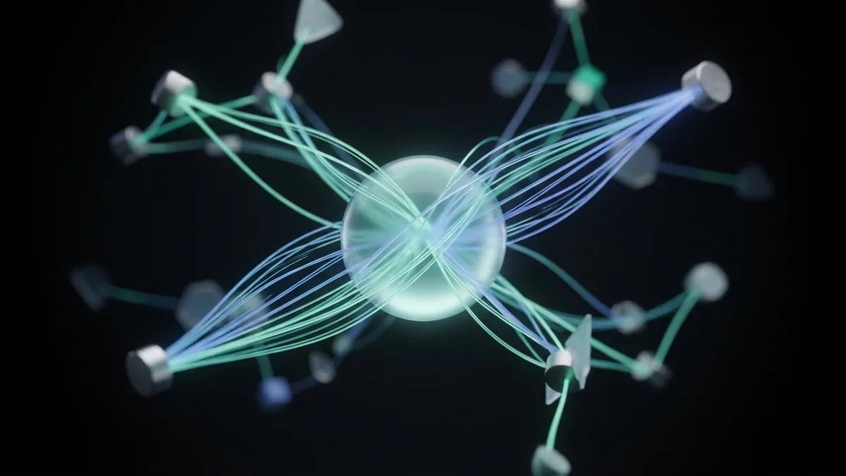 Glass sphere gathering glowing links to represent how domain authority is calculated